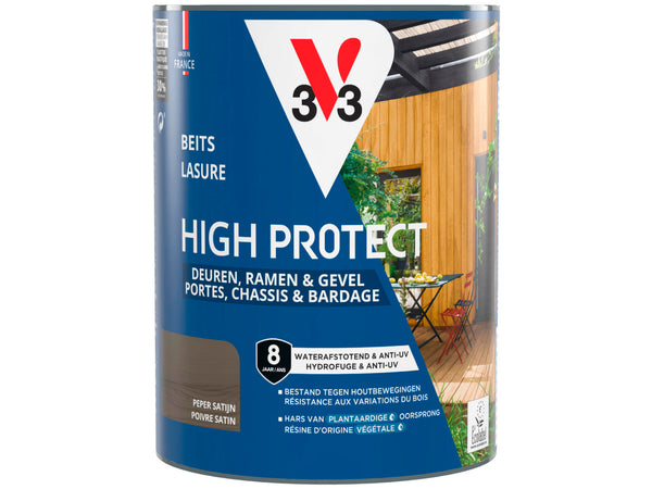 V33 High protect lasure portes & chassis 0,75l poivre