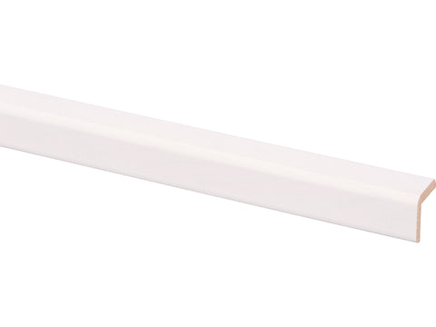 Hoeklat 20x20 mm 270cm grenen gegrond wit