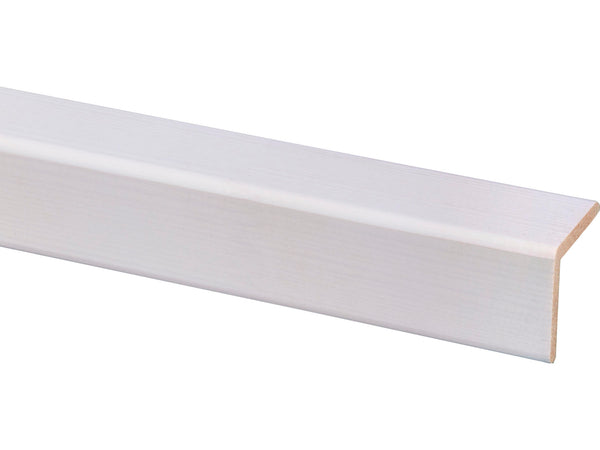 Hoeklat 34x34 mm 270cm grenen gegrond wit