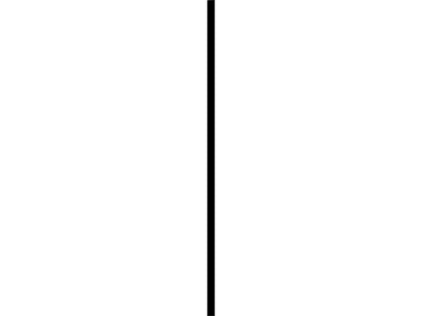 Hoekprofiel PVC 50x50 mm 260cm zwart