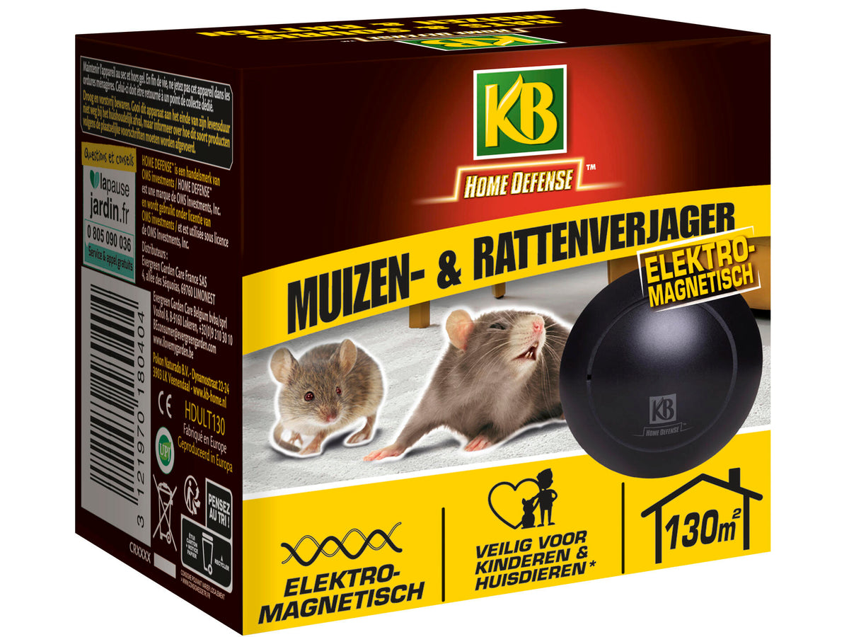 KB Home Defense elektromagnetische muizen- en rattenverjager