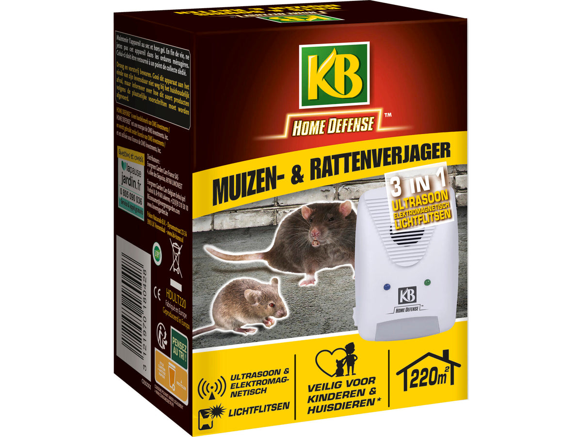 KB Home Defense muizen- en rattenverjager 3-in-1