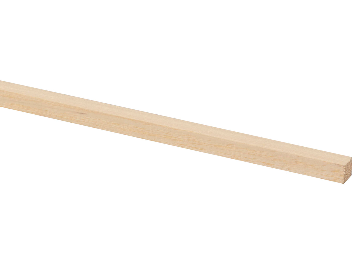 Houten lat geschaafd 12x12 mm 270cm hardhout
