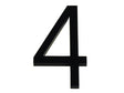 Huisnummer 4 polyester 6cm