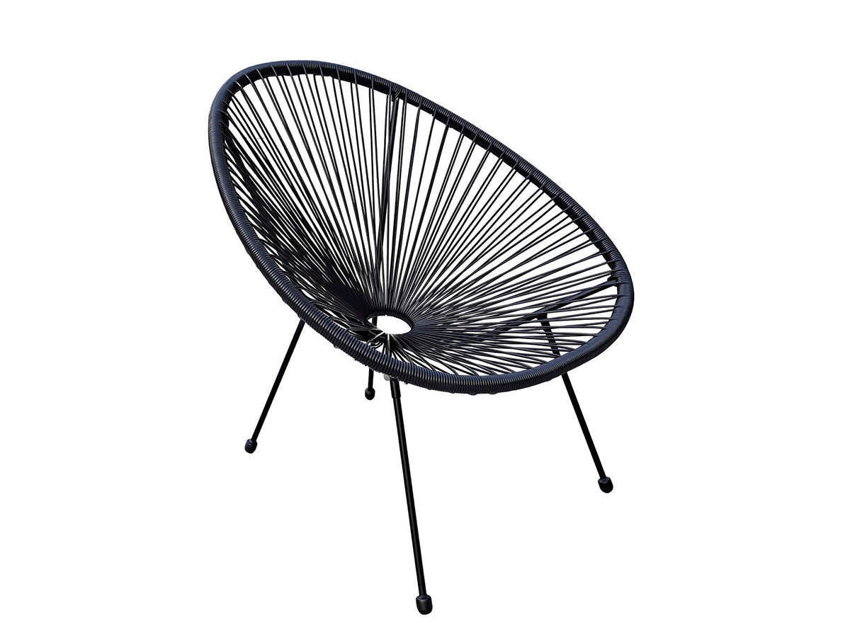Garden Plus Ibiza loungestoel zwart
