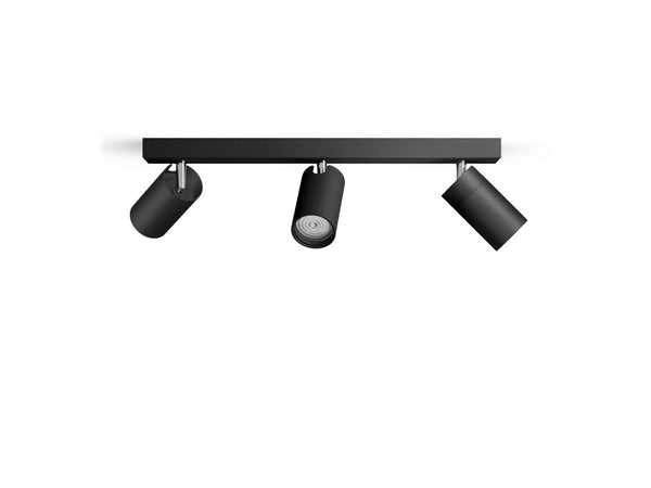Philips Idris barre de spots LED GU10 3x5 W noir