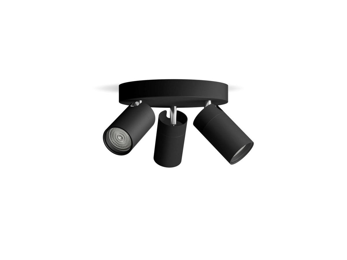 Philips Idris LED plafondspot GU10 3x5 W zwart