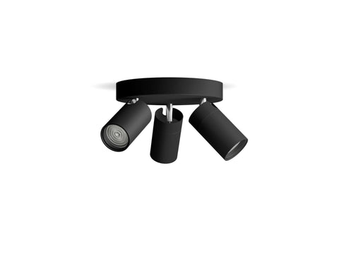 Philips Idris LED plafondspot GU10 3x5 W zwart