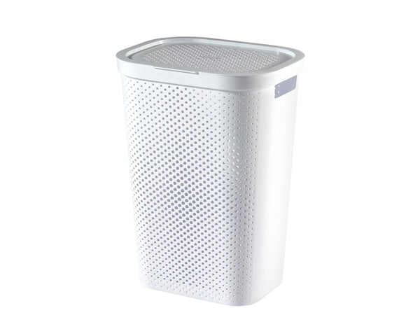 Curver Infinity Dots bac à linge 60l blanc