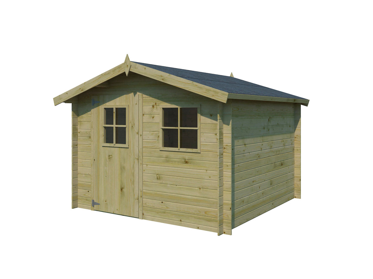 Gardenas Innsbruck XXL houten tuinhuis 265x265x203 cm blokhut geïmpregneerd
