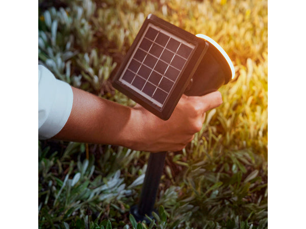 Philips Jivix LED tuinpaal op spies solar 1,4W zwart