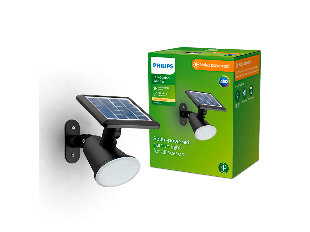 Philips Jivix LED wandlamp solar 1,4W zwart