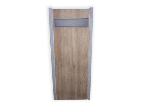 De Witte KB014 brievenbus blauwe hardsteen houtlook met klep