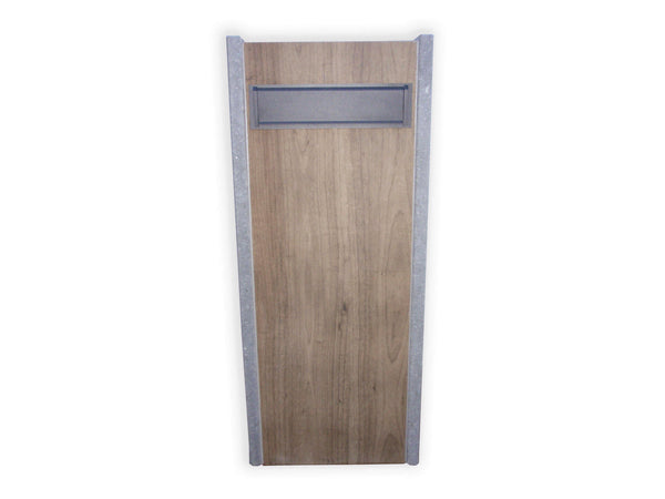 De Witte KB014 brievenbus blauwe hardsteen houtlook met klep
