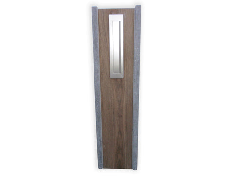 De Witte KB016 brievenbus blauwe hardsteen houtlook met klep