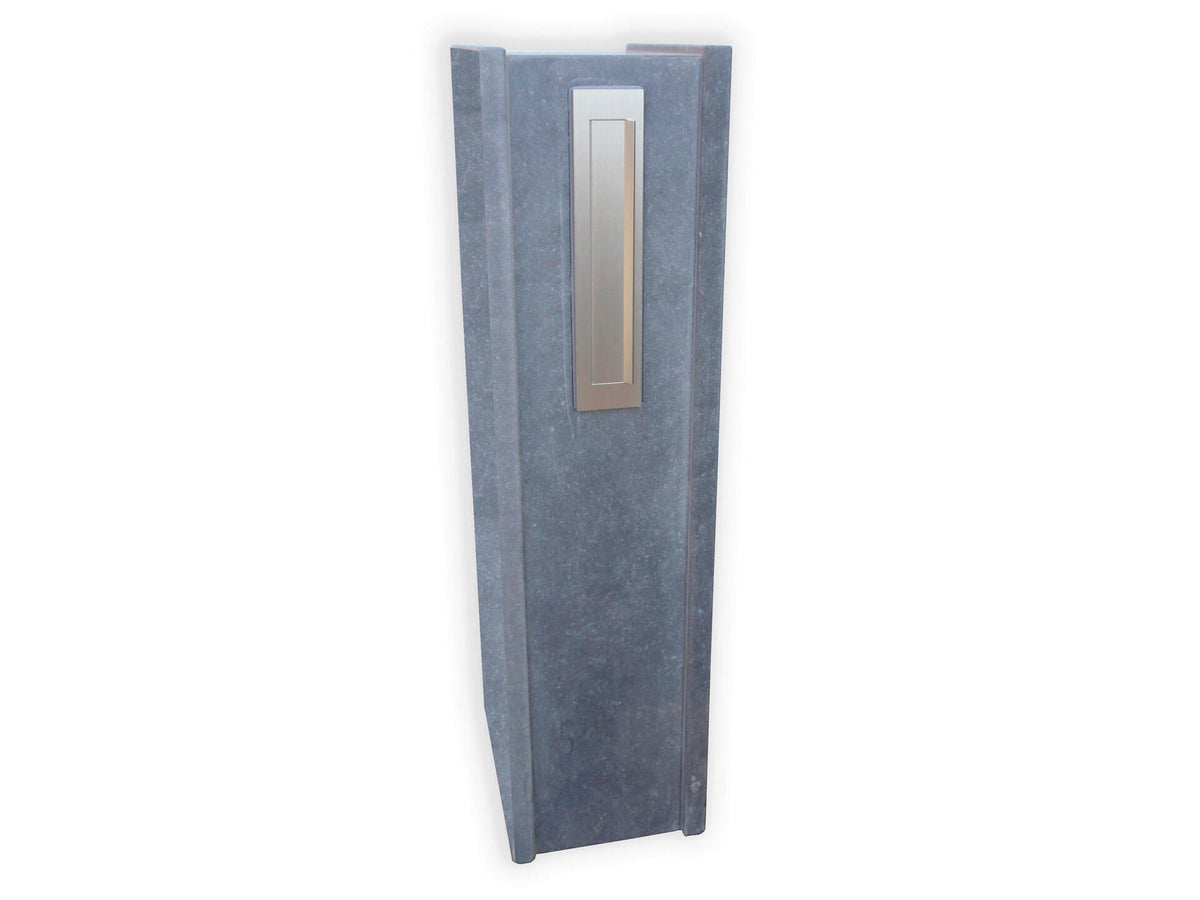 De Witte KB019 brievenbus blauwe hardsteen met klep