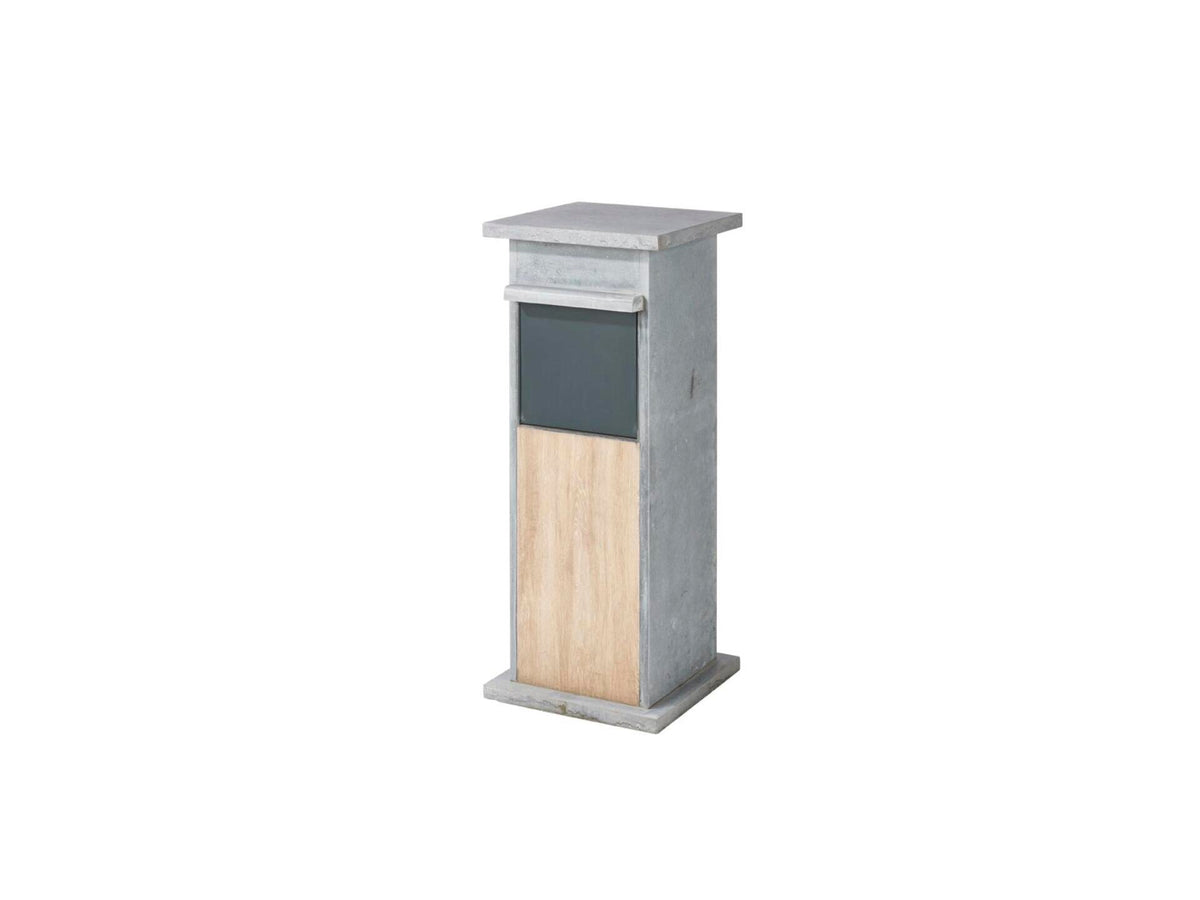 De Witte KB055 pakketbrievenbus blauwe hardsteen houtlook