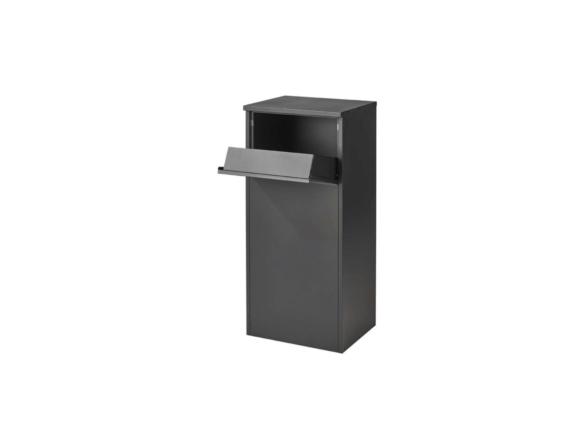 De Witte KB060 pakketbrievenbus aluminium zwart