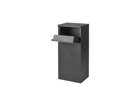 De Witte KB060 pakketbrievenbus aluminium zwart