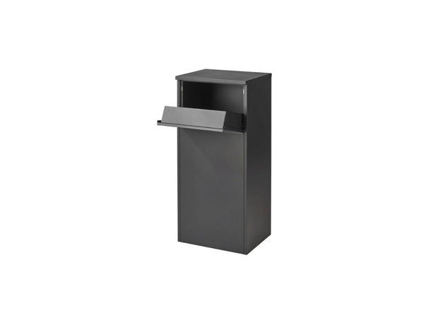 De Witte KB060 pakketbrievenbus aluminium zwart