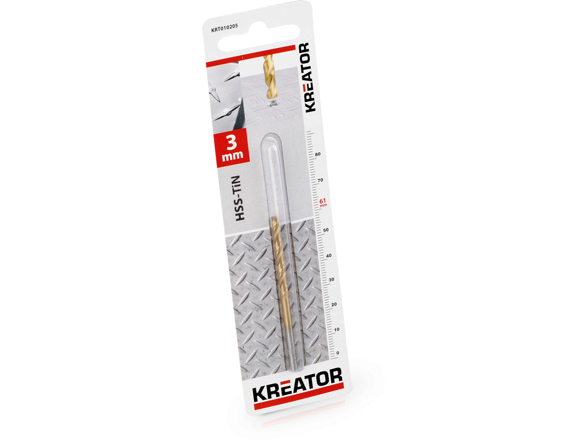 Kreator KRT010205 metaalboor HSS-TiN 3mm