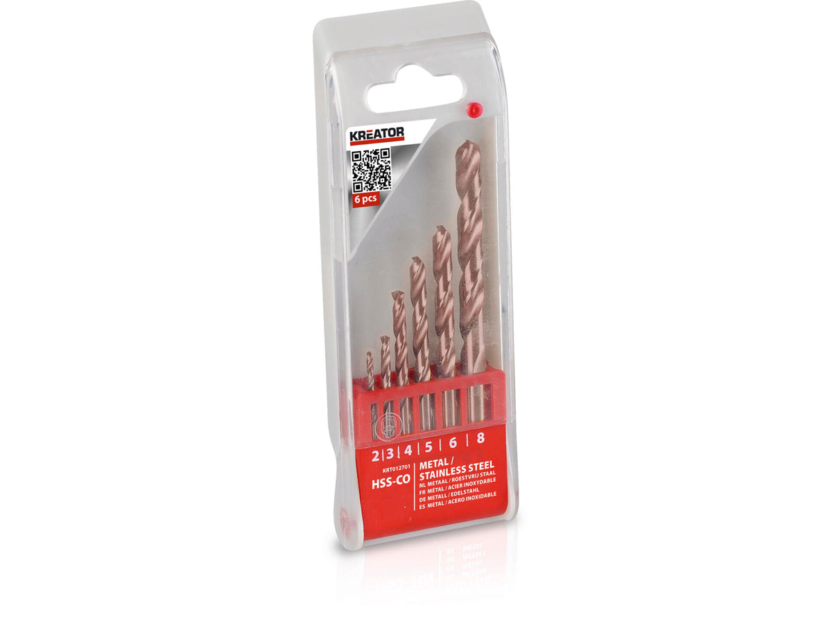 Kreator KRT012701 metaalborenset HSS-Co 2-8 mm 6-delig