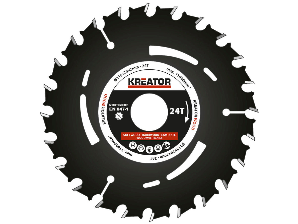 Kreator KRT020305 cirkelzaagblad 115mm 24T hout