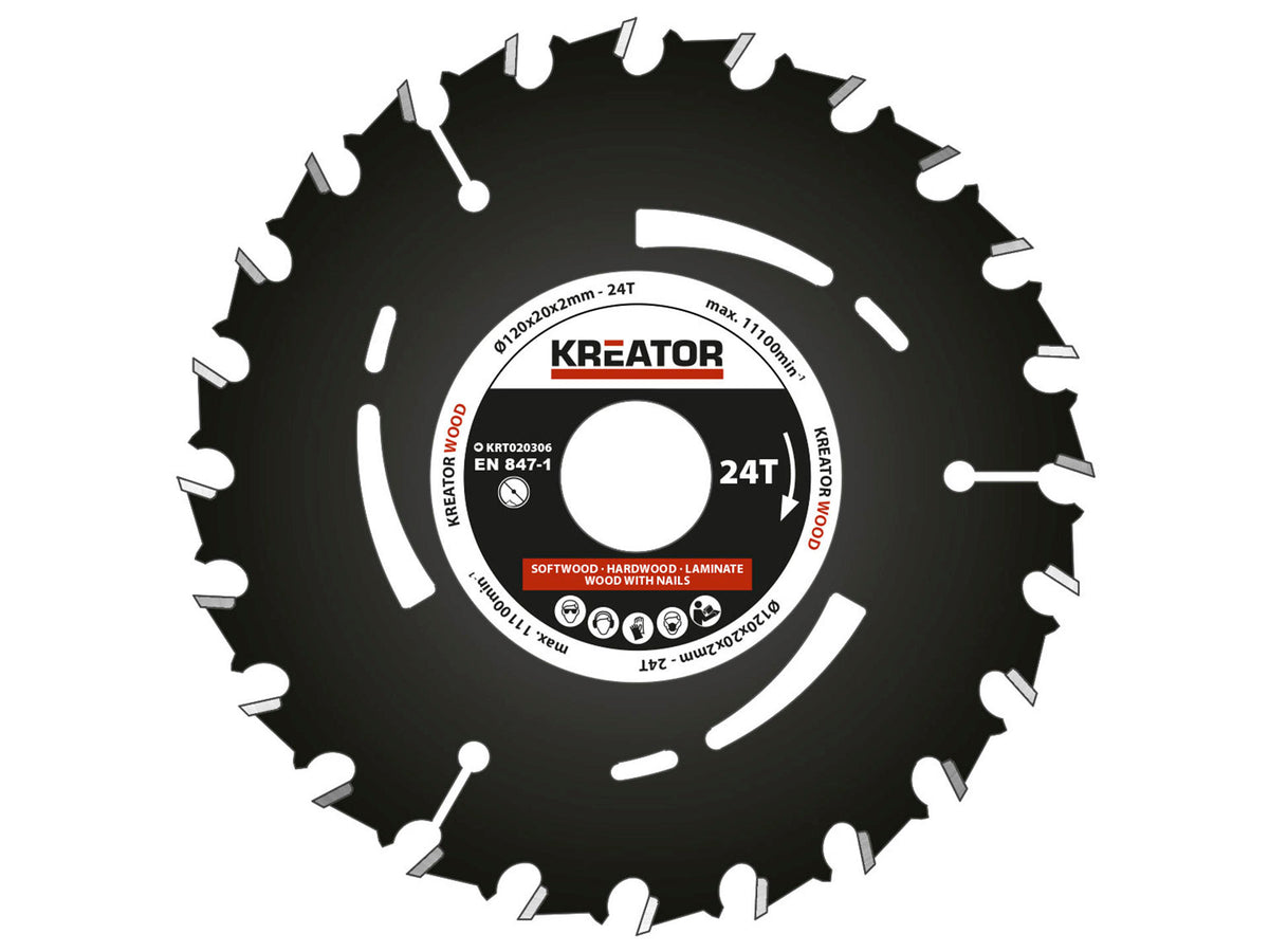Kreator KRT020306 cirkelzaagblad 120mm 24T hout