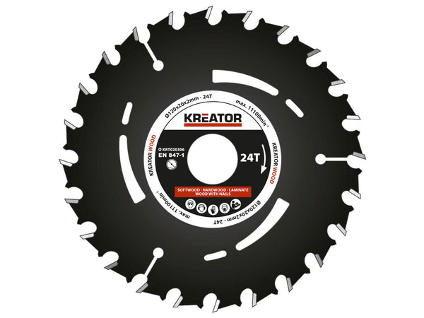 Kreator KRT020306 cirkelzaagblad 120mm 24T hout