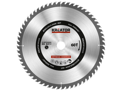 Kreator KRT020430 cirkelzaagblad 305mm 60T hout