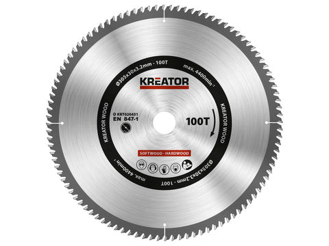 Kreator KRT020431 cirkelzaagblad 305mm 100T hout