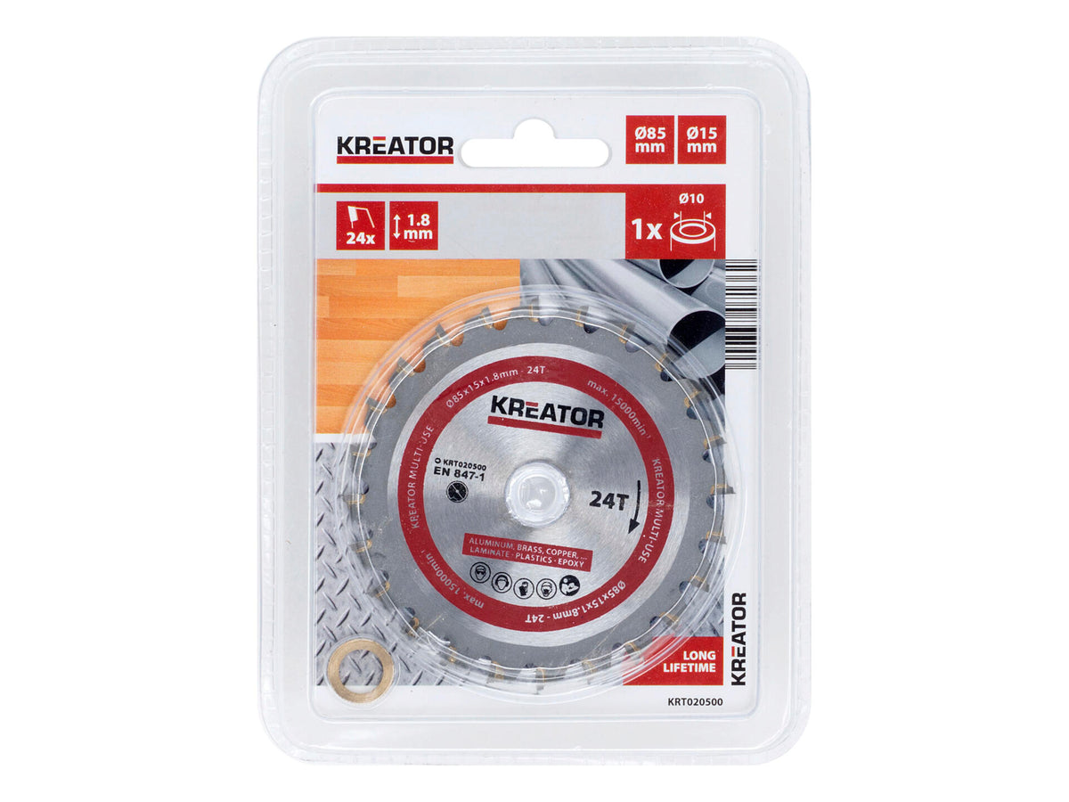Kreator KRT020500 universeel cirkelzaagblad 85mm 24T