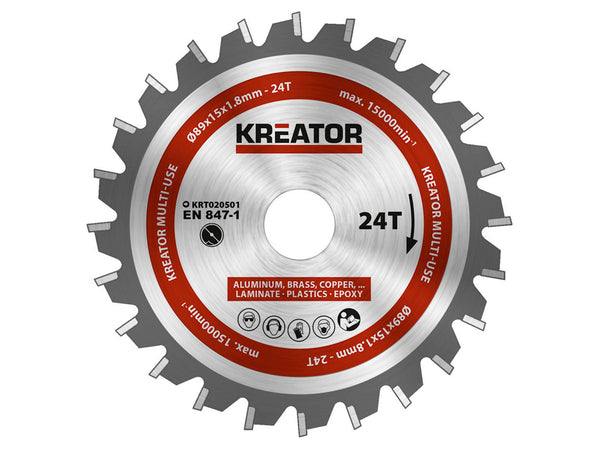 Kreator KRT020501 universeel cirkelzaagblad 89mm 24T