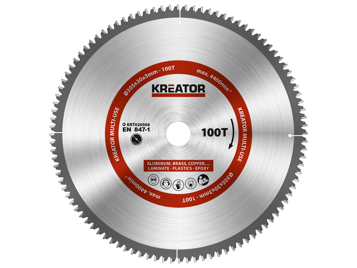 Kreator KRT020506 universeel cirkelzaagblad 305mm 100T