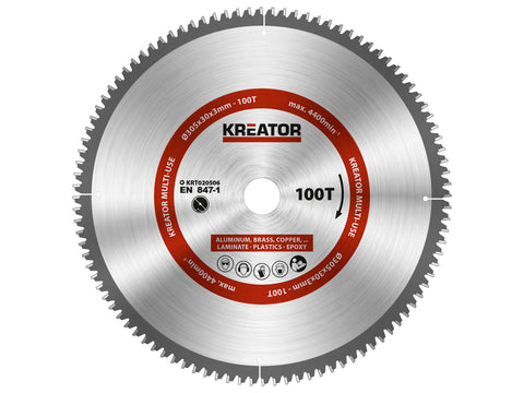 Kreator KRT020506 universeel cirkelzaagblad 305mm 100T