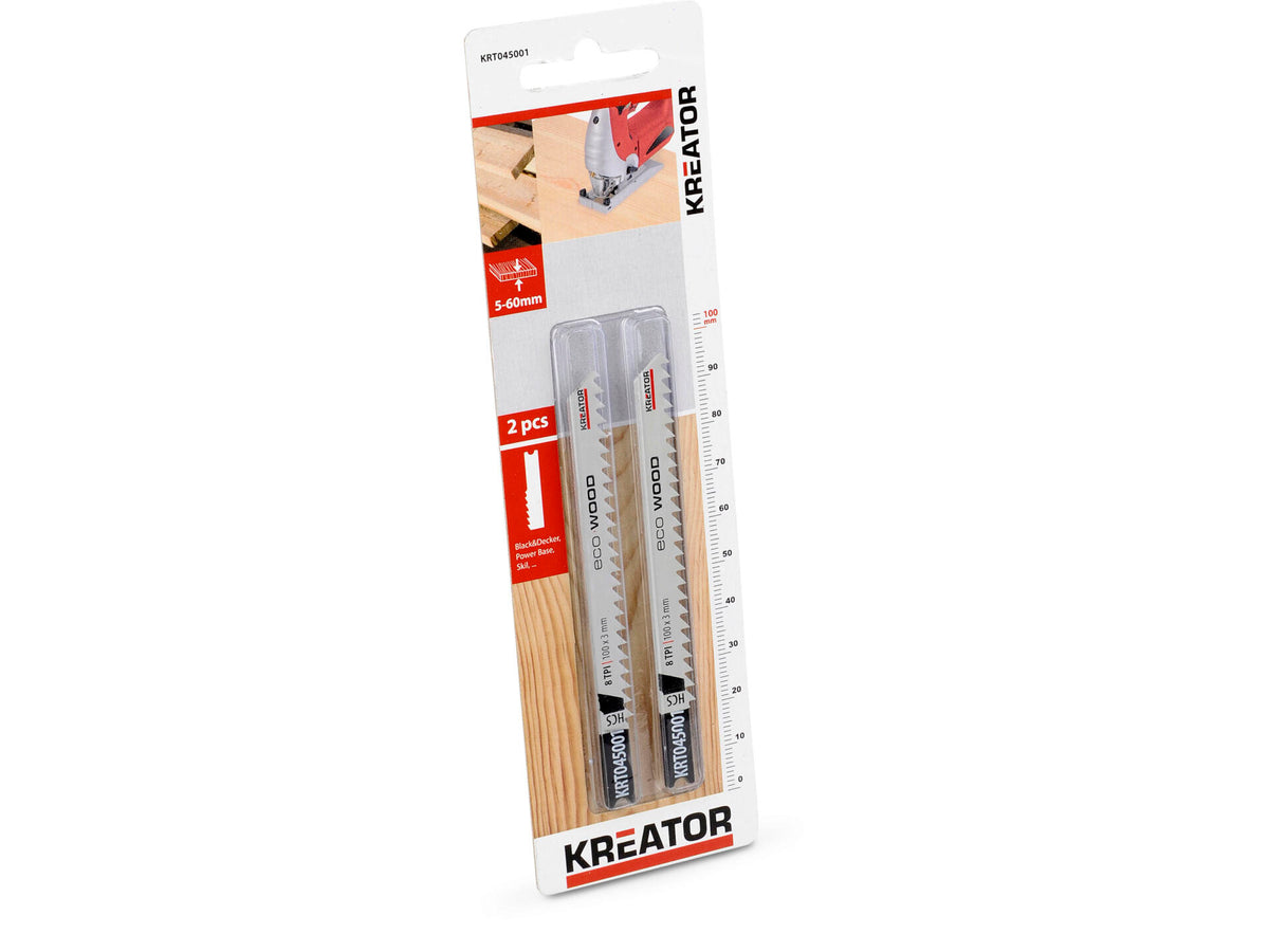Kreator KRT045001 decoupeerzaag U HCS 100mm hout 2 stuks