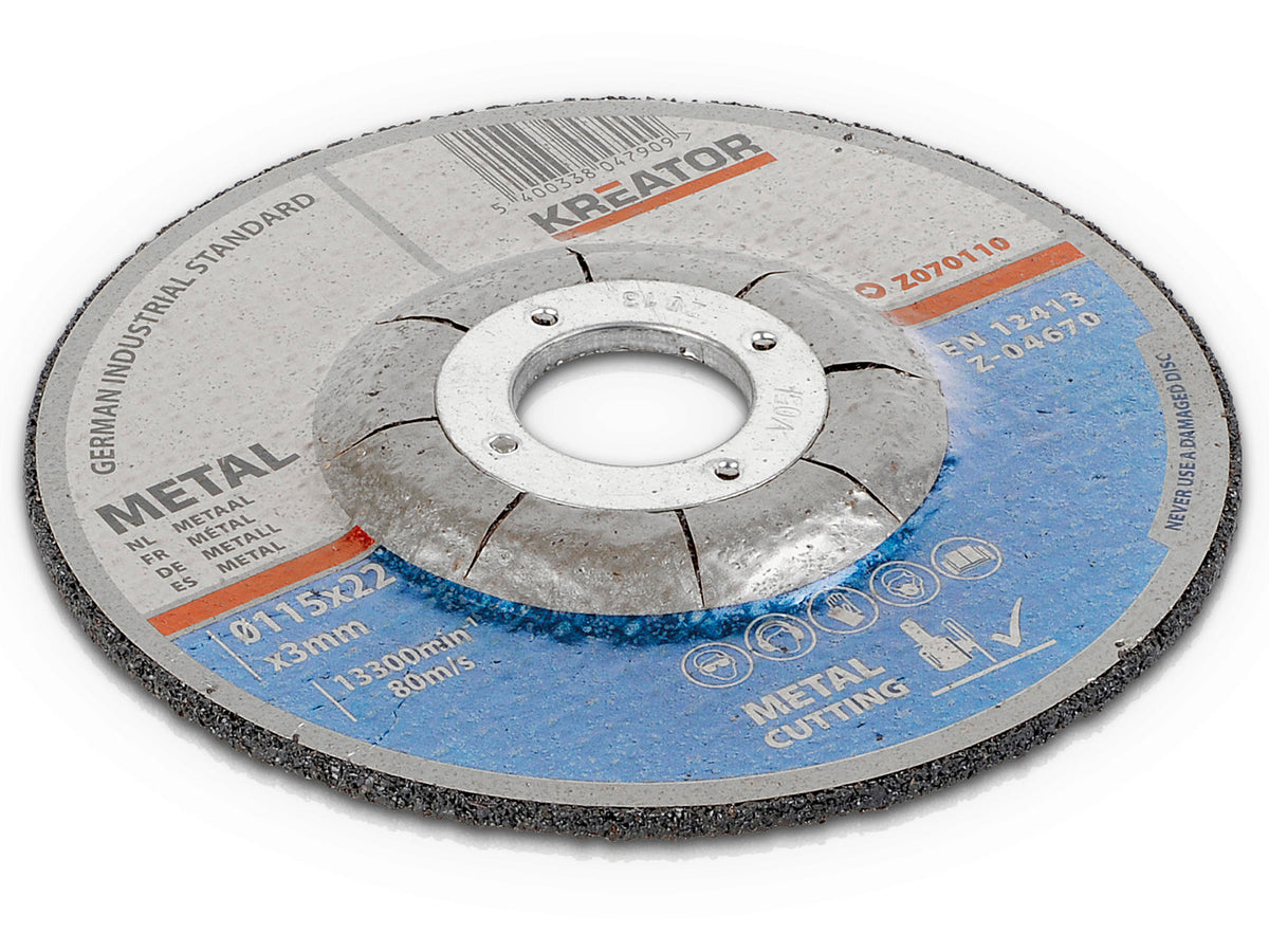 Kreator KRT070110 doorslijpschijf 115x3x22 mm metaal 4+2 stuks