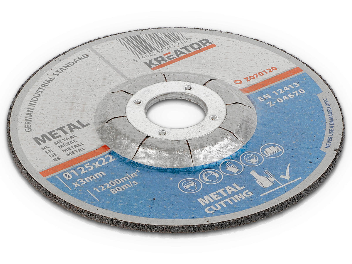 Kreator KRT070120 doorslijpschijf 125x3x22 mm metaal 4+2 stuks