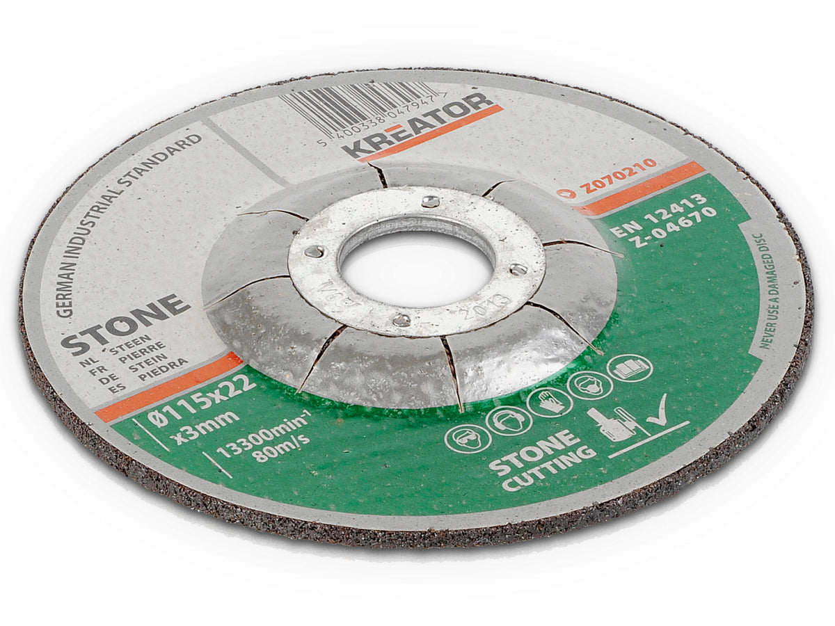 Kreator KRT070210 doorslijpschijf 115x3x22 mm steen 4+2 stuks