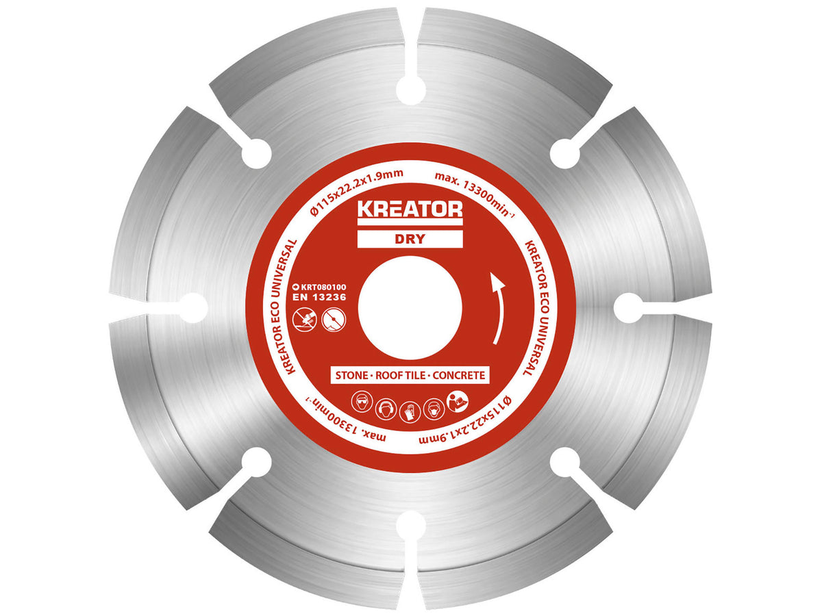 Kreator KRT080100 Eco diamantschijf 115x1,9x22,2 mm droog 3 stuks
