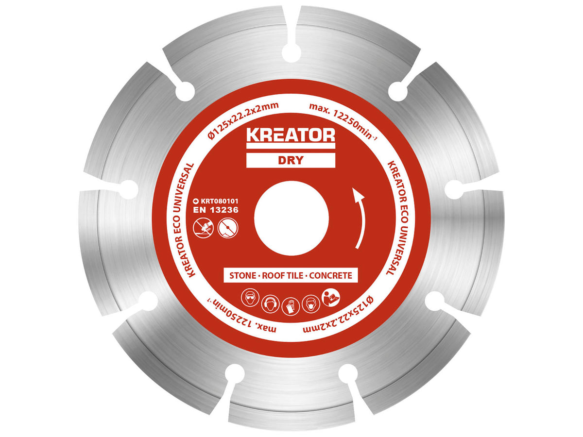 Kreator KRT080101 Eco diamantschijf 125x2x22,2 mm droog 3 stuks