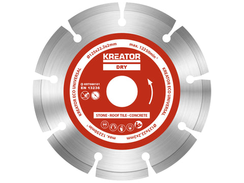 Kreator KRT080101 Eco diamantschijf 125x2x22,2 mm droog 3 stuks