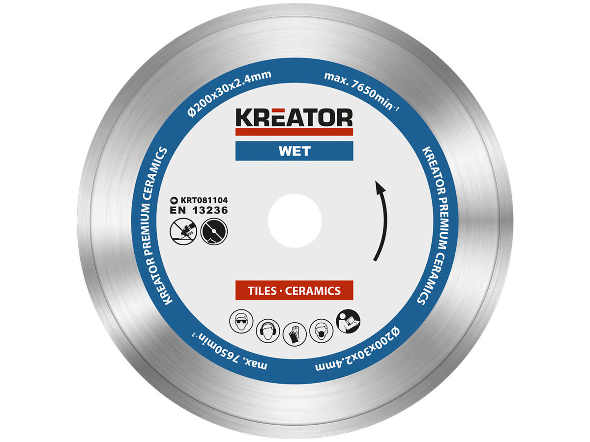 Kreator KRT081104 diamantschijf 200x2,4x30 mm nat
