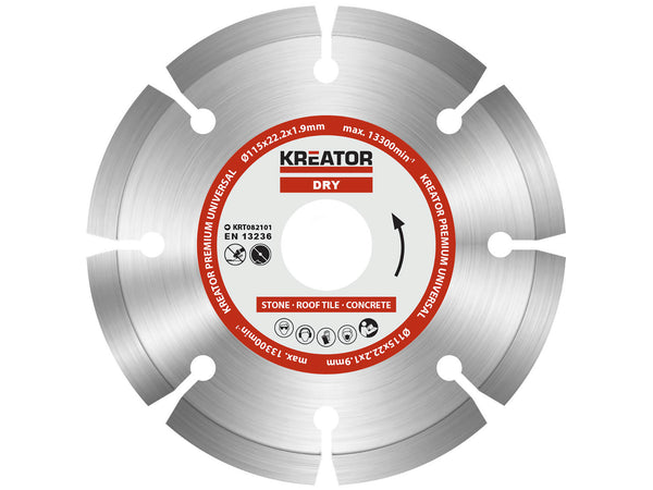 Kreator KRT082101 Premium disque diamant 115x1,9x22,2 mm sec