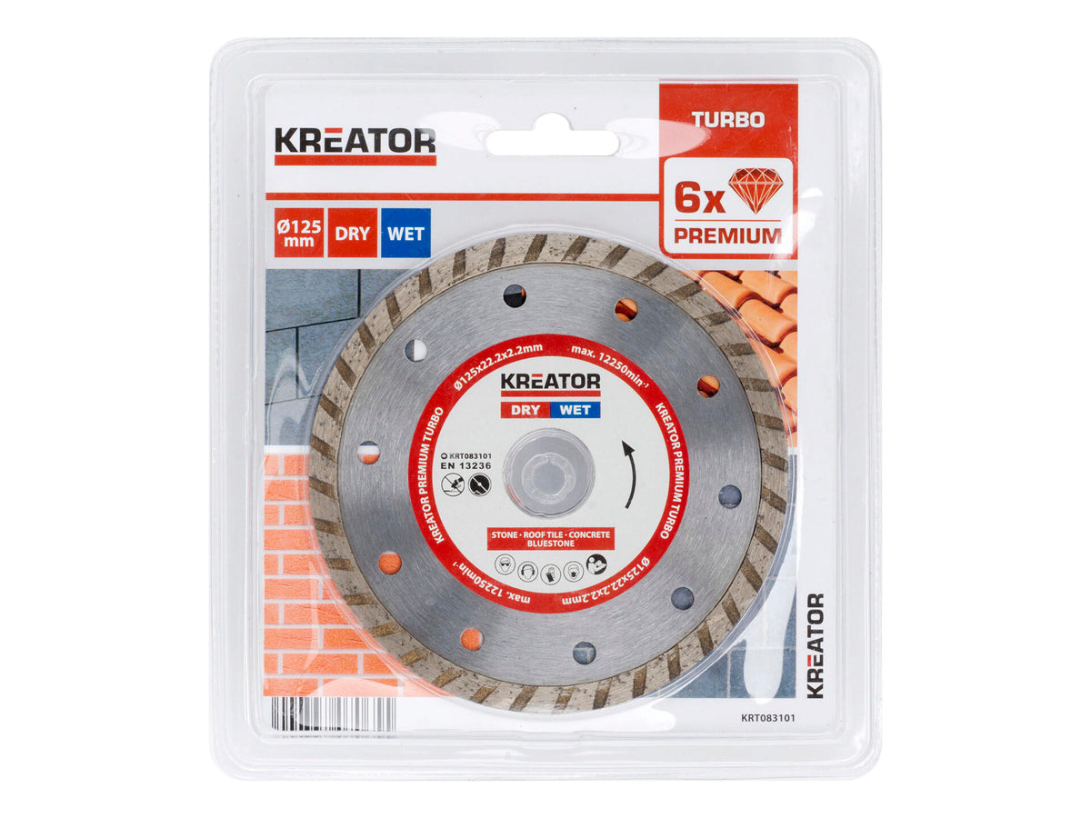 Kreator KRT083101 Turbo diamantschijf 125x2x22,23 mm