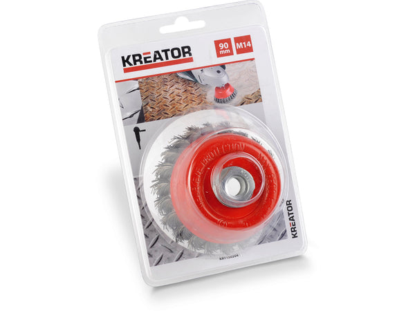 Kreator KRT150204 M14 komborstel 90mm getorst staal