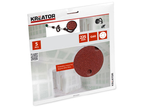 Kreator KRT232004 schuurpapier K60 225mm 5 stuks