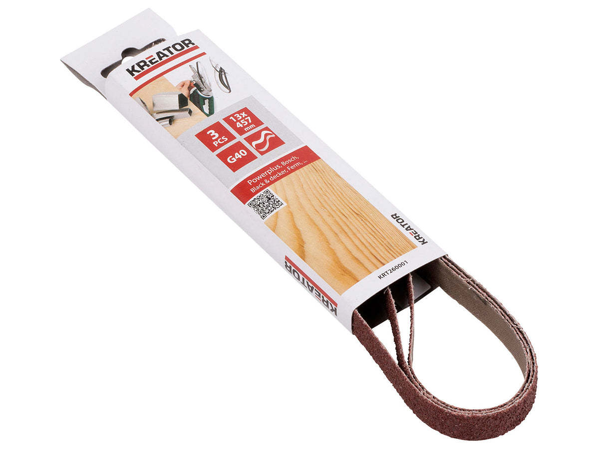 Kreator KRT260001 schuurband K40 457x13 mm 3 stuks