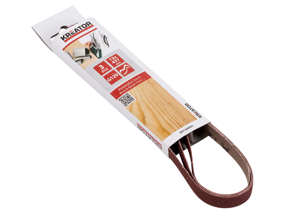 Kreator KRT260003 schuurband K120 457x13 mm 3 stuks
