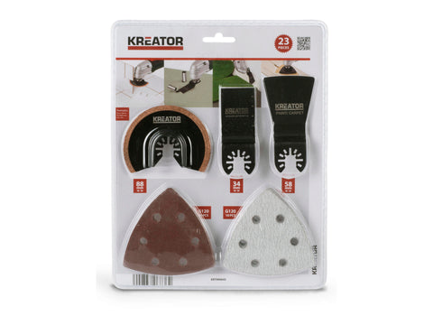 Kreator KRT990045 set 3x zaagbladen + 20x schuurpapier